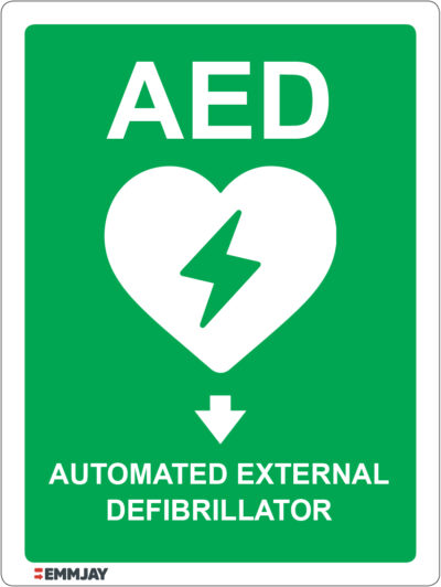 EGL 1426 AED – Automated External Defibrillator – Down Arrow Sign