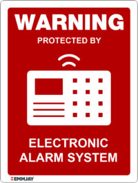 EGL 1434 Warning – Protected by Electronic Alarm System Sign