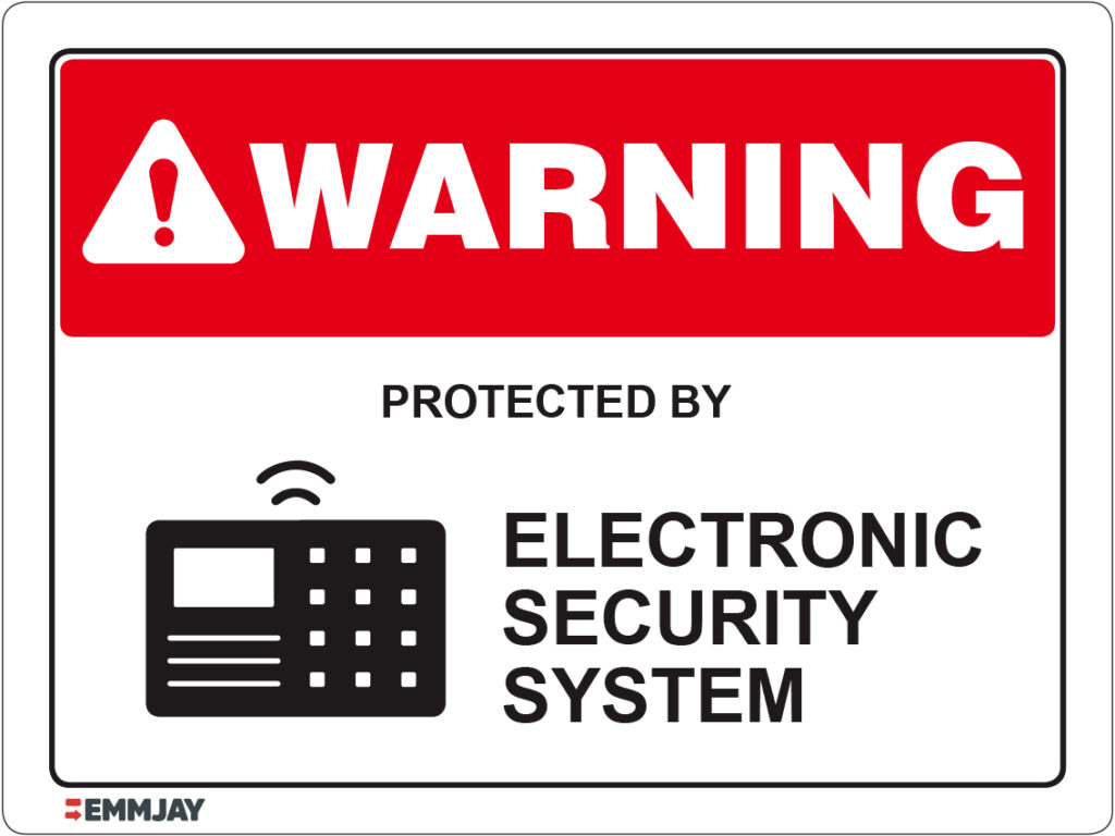 Warning Sytem EGL 1435 Warning - Protected by Electronic Security System Sign ...