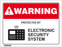 EGL 1435 Warning – Protected by Electronic Security System Sign
