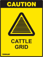 EGL 1462 Caution – Cattle Grid Sign