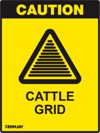EGL 1462 Caution – Cattle Grid Sign
