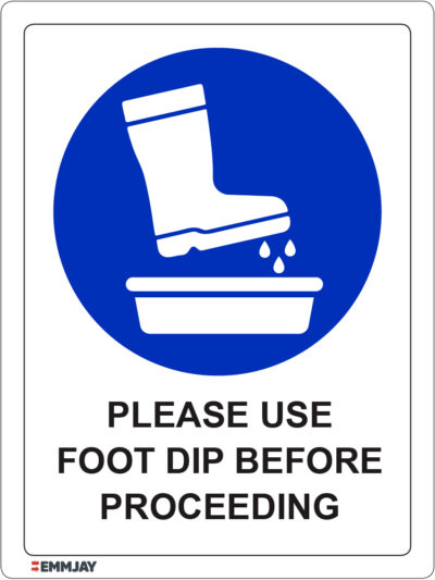 EGL 1463 – Please use Foot Dip Before Proceeding Sign