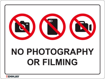 EGL 1465 – No Photography Or Filming Sign