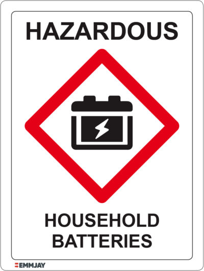 EGL 1491 – Hazardous – Household Batteries Sign