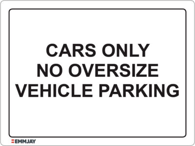 EGL 1497 – Cars Only No Oversize Vehicle Parking Sign