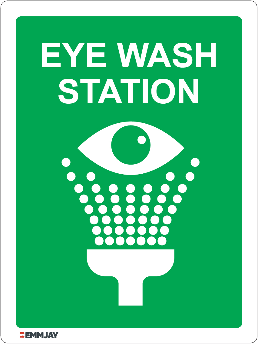 eye wash station sign with eye symbal 1822