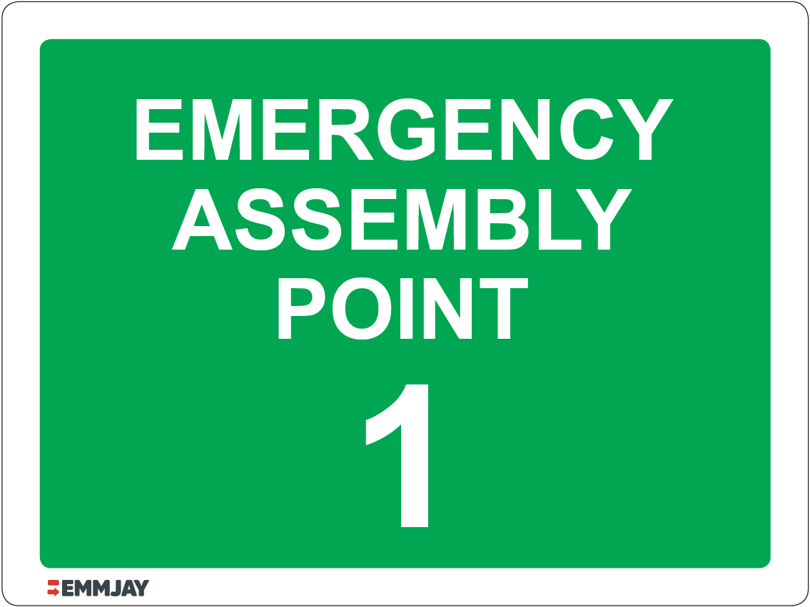 1829_emergency assembly point 1 sign