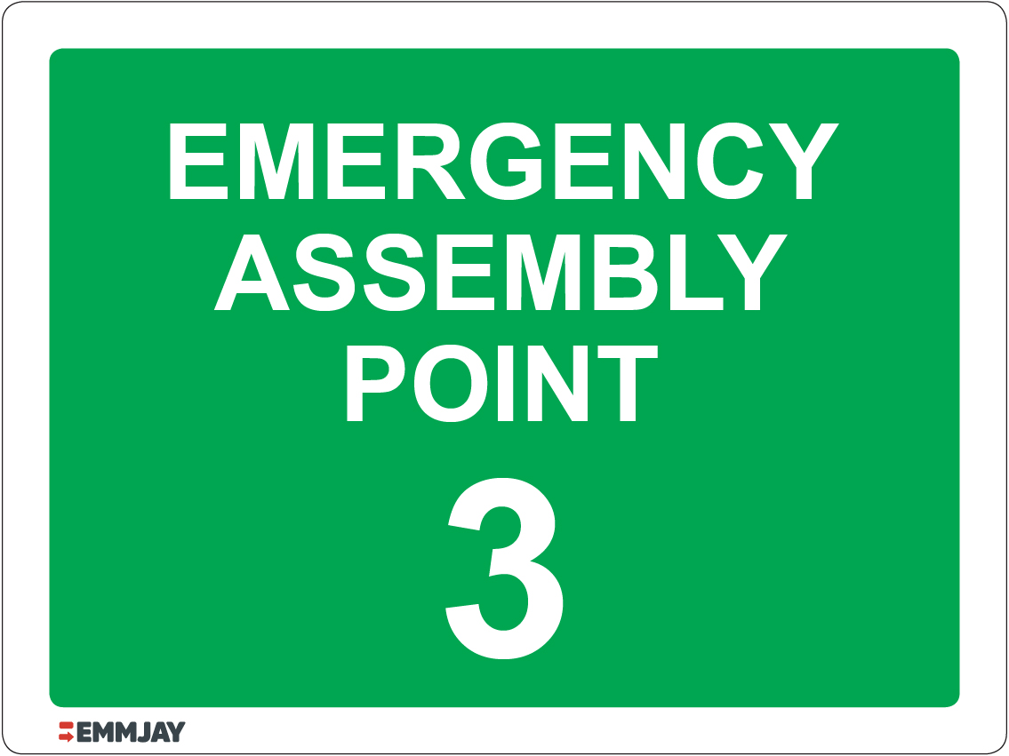 1831_emergency assembly point 3 sign
