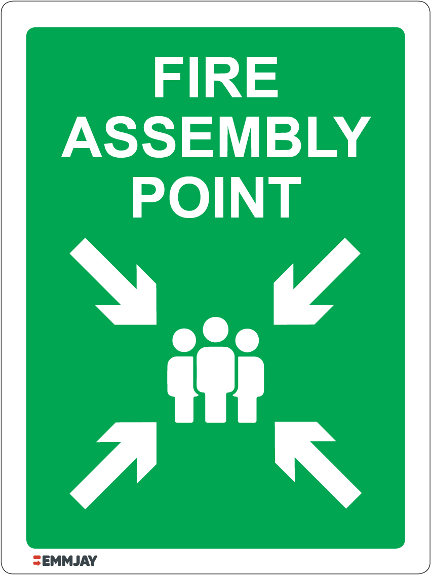 1833_fire assembly point sign green