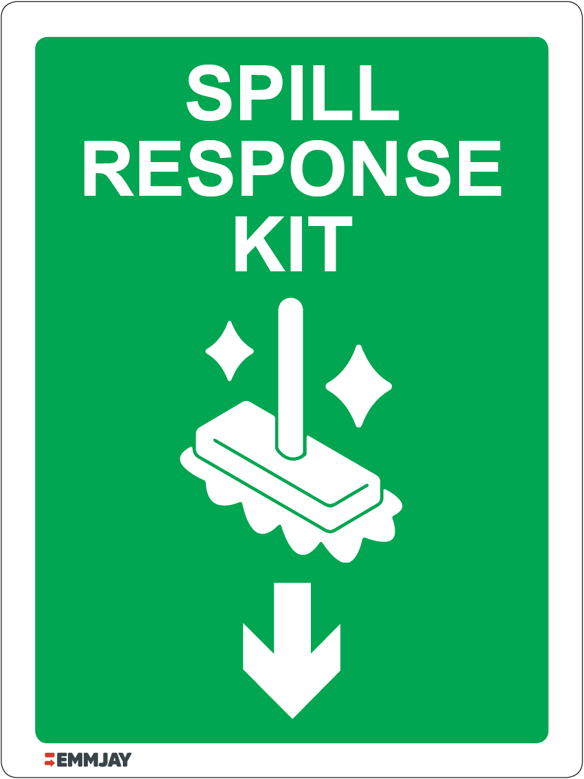 1842_spill response kit_down arrow sign